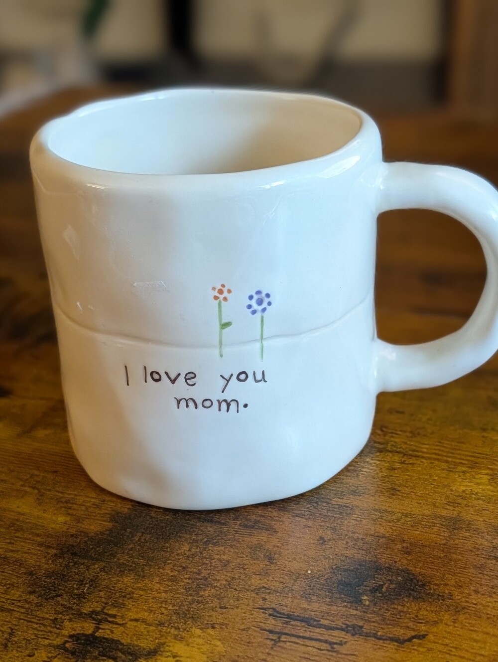 Natural Life I Love You Mom Simple Ceramic Mug Gift Comfort Tea Coffee Cup Sweet